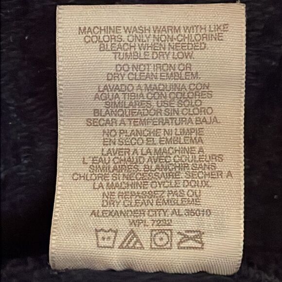 XL Jerzees blue long sleeve hooded pocketed full front zip fleece lined jacket - Picture 12 of 15